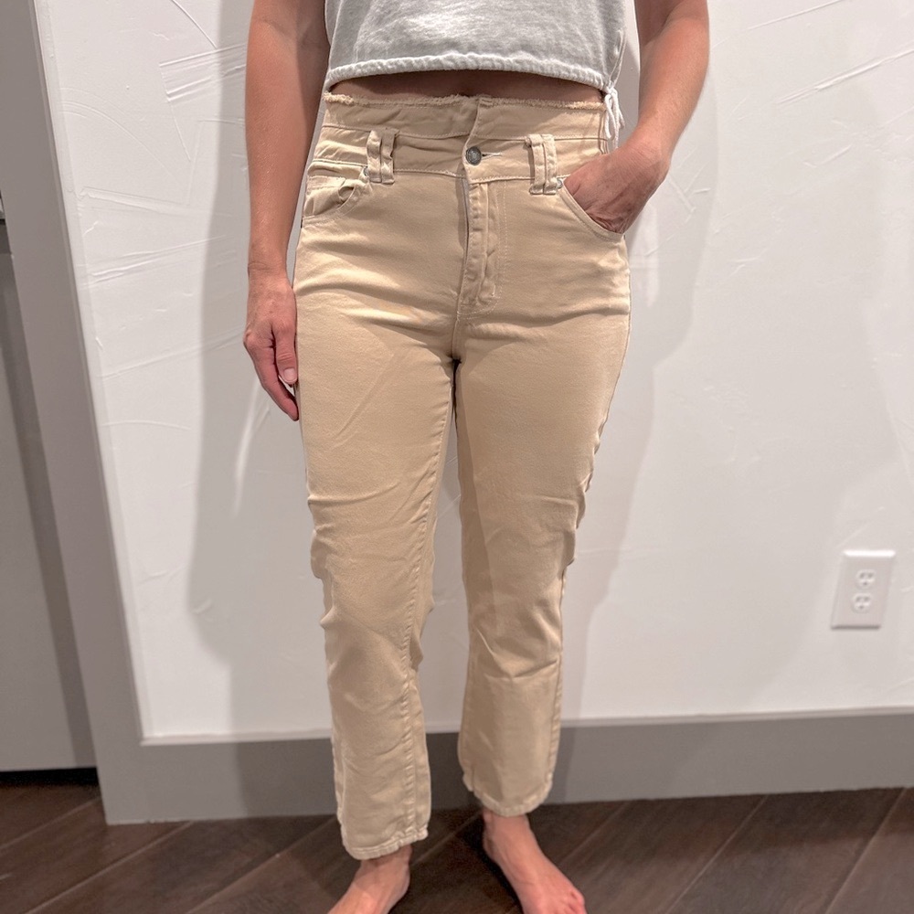 Forever 21 Tan, High Waisted Pants, Sz 28 (Sm)